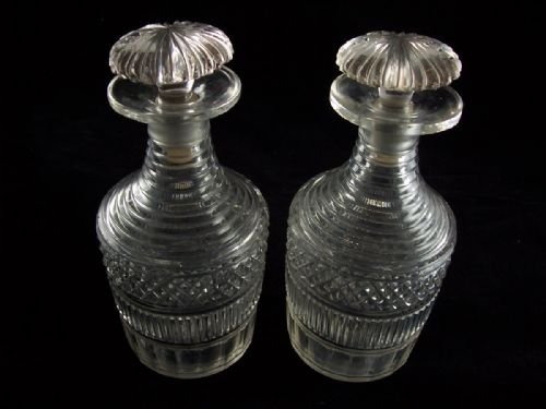 Pair of Early 19th C Decanters