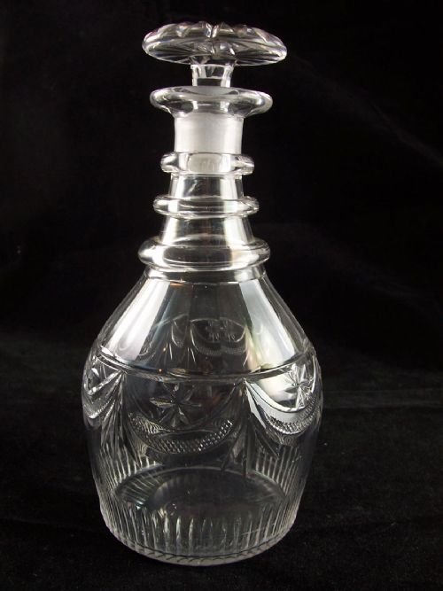 Early 19th C Cut Glass Decanter