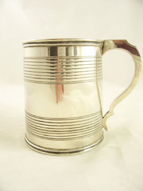 19th C Silver Tankard