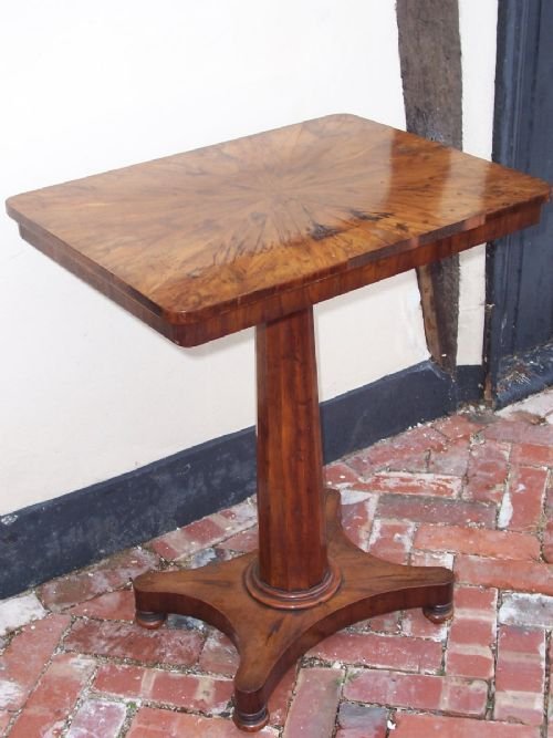Early 19th C Yew Wood Side Table