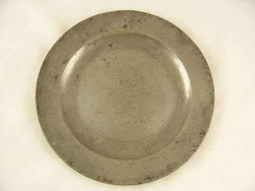 18th C Pewter Plate