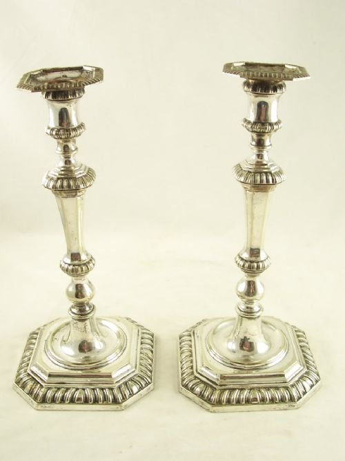 Pair of Silver Plated Candlesticks