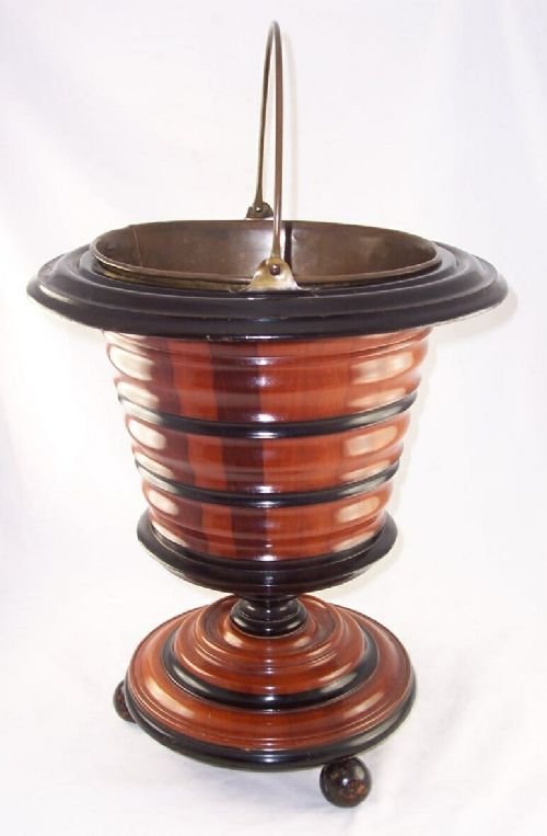19th C Segmented Wood Bucket