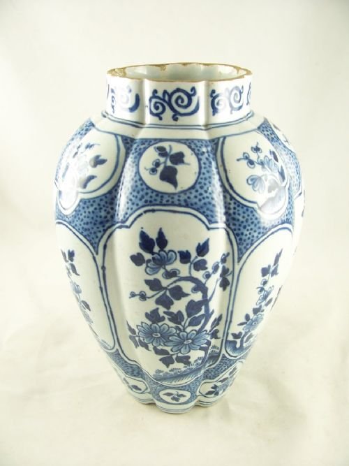 18th C Delftware Vase