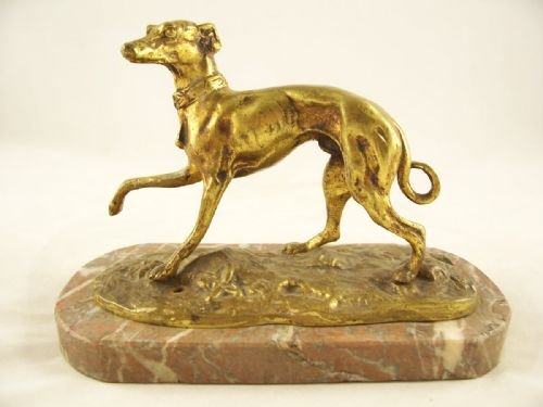 19th C Ormolu Greyhound