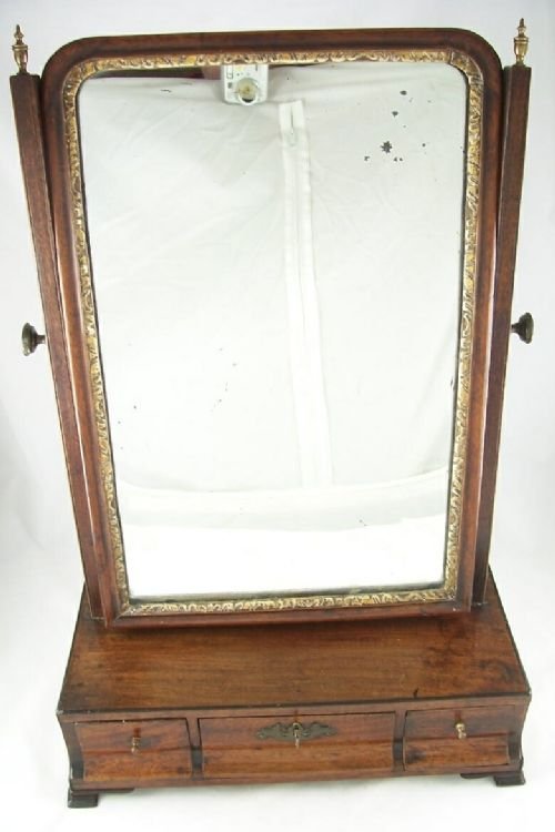 Mid 18th C Red Walnut Dressing Mirror