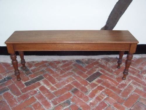 19th C Mahogany Hall Bench