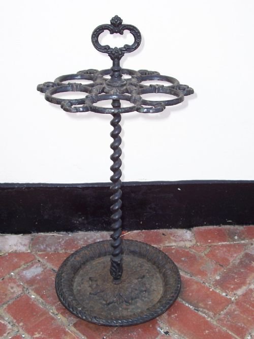 19th C Cast Iron Stick Stand