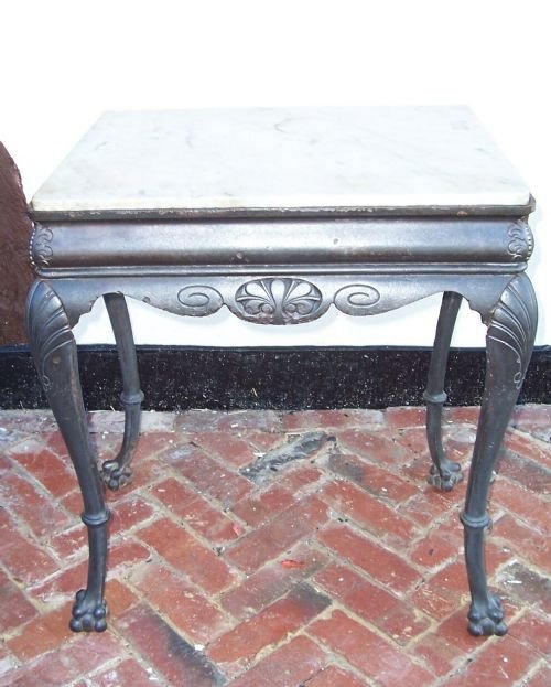 Early 19th C Cast Iron Console Table