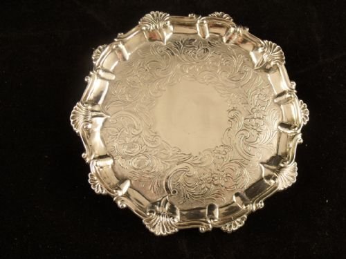 Late 18th C Silver Salver