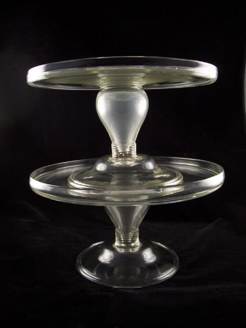 Pair of George III Glass Tazza