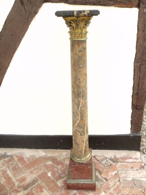 Fabulous Marble and Gilt Brass Pedestal