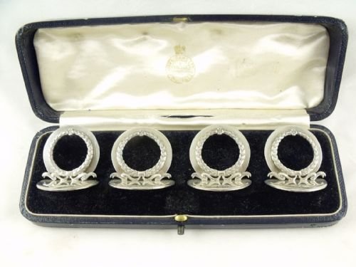 Boxed Set of Sterling Silver Menu Holders