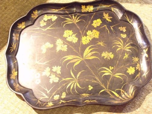 19th C Papier Mache Tray