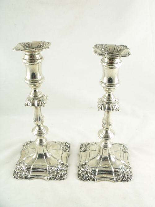Pair of Silver Candlesticks