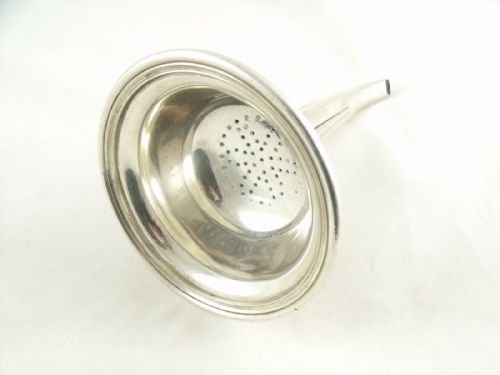 Mid 19th C Silver Plated Wine Funnel