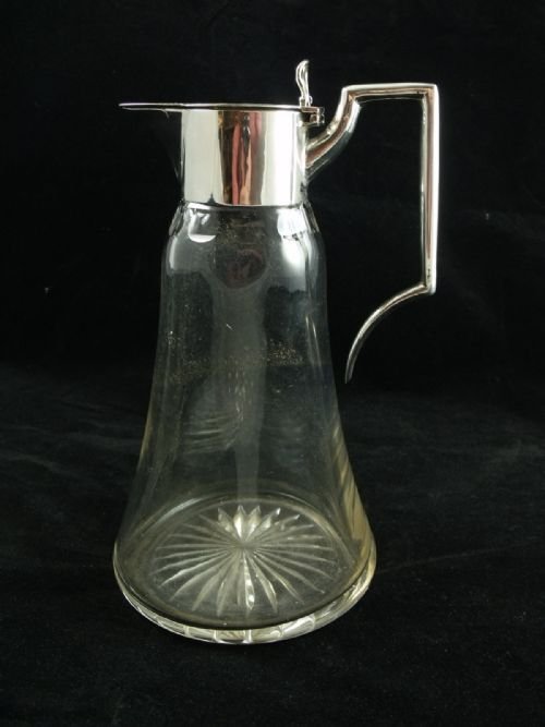 Silver and Cut Glass Claret Jug
