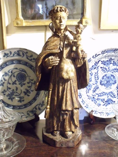 17th Century Oak Figure