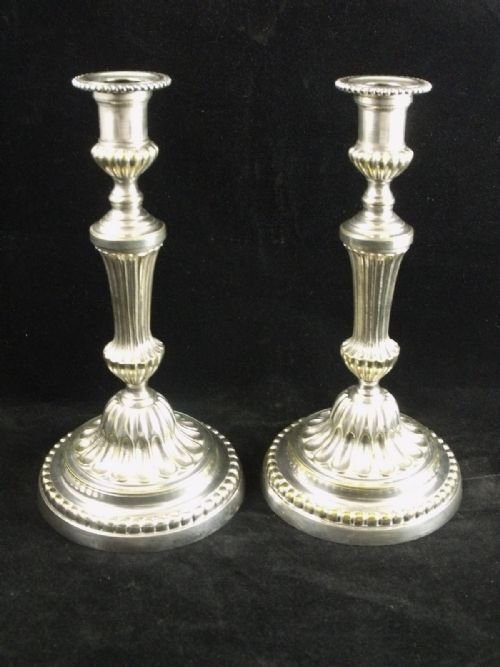 Pair of Silver Plated Candlesticks
