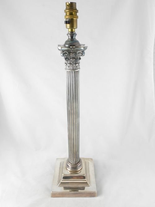 Silver Plated Lamp Base