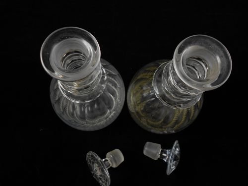 fig 1. Pair of George III Cut Glass Decanters