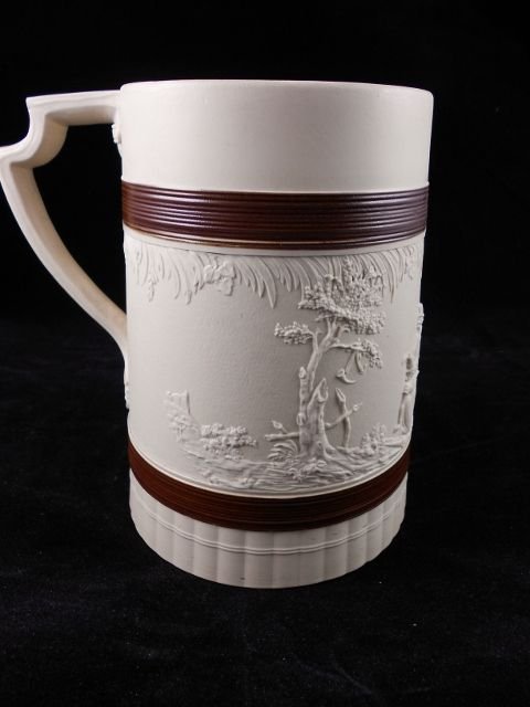 Early 19th C Quart Mug with Archery Scene