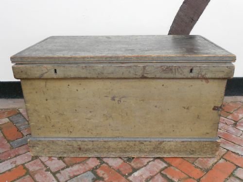 19th C Painted Pine Chest