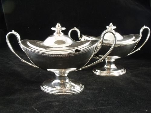 Pair of Silver Plated Sauce Tureens