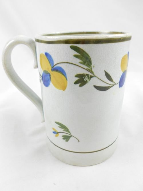 Early 19th C Pearl Glazed Tankard