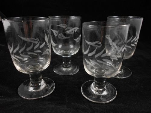 Set of Four Victorian Glass Rummers