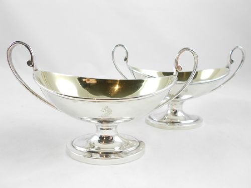 Pair of Classical Form Silver Salts