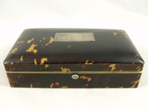 19th C Tortoiseshell Sewing Box
