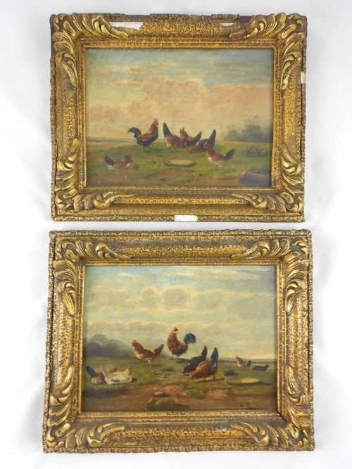 Pair of Late 19th C Oil Paintings