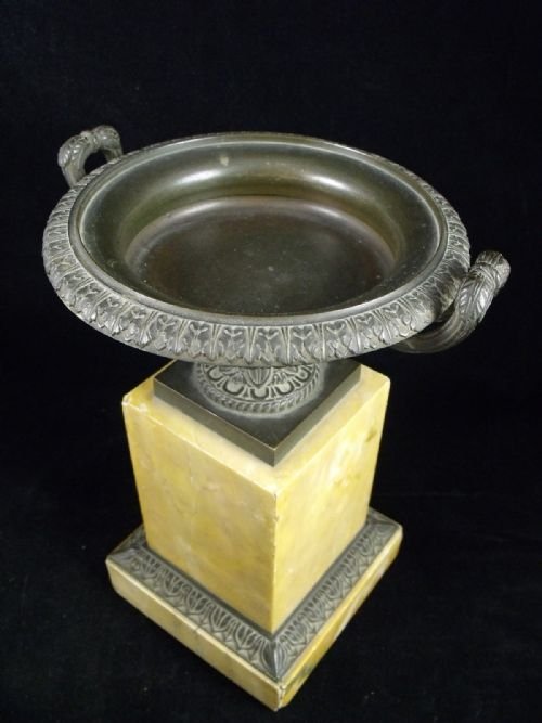 fig 1. Pair of Bronze and Marble Tazza