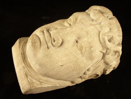 Carved Limestone Head