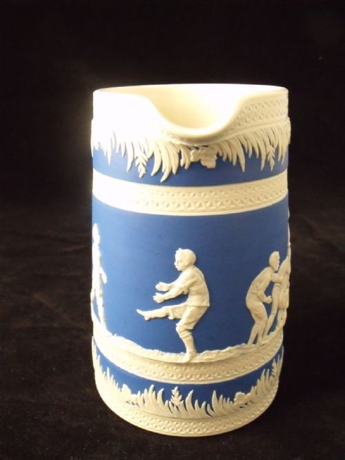 fig 1. Staffordshire Jug of Rugby Scenes