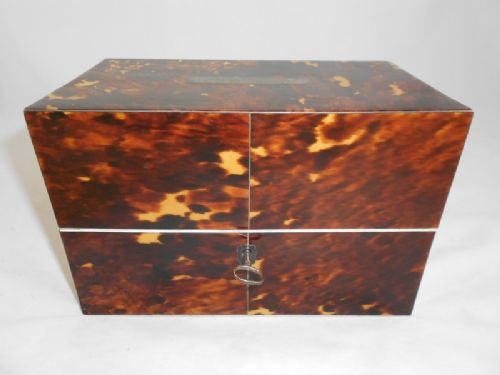 19th C Tortoiseshell Stationary Box