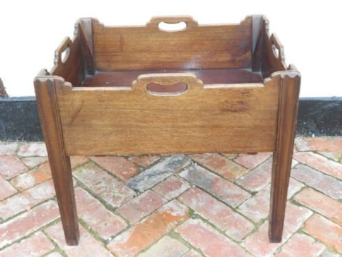 19th C Mahogany Bottle Carrier/canterbury