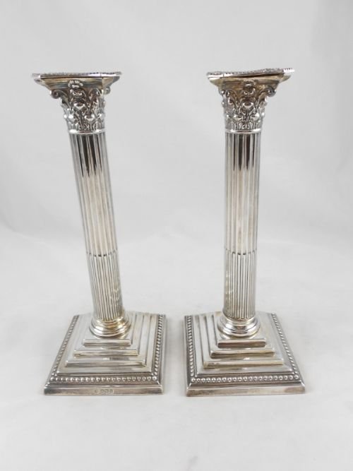 Pair of Silver Candlesticks
