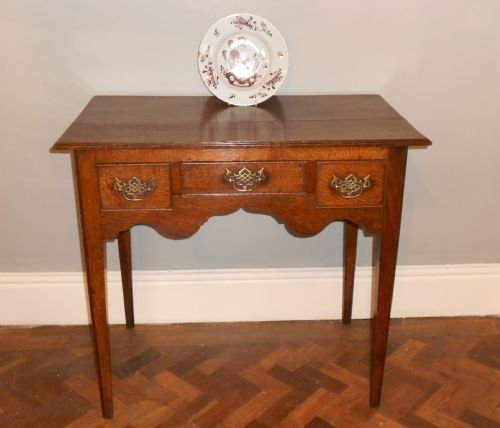 George III Oak Lowboy/ Side Table