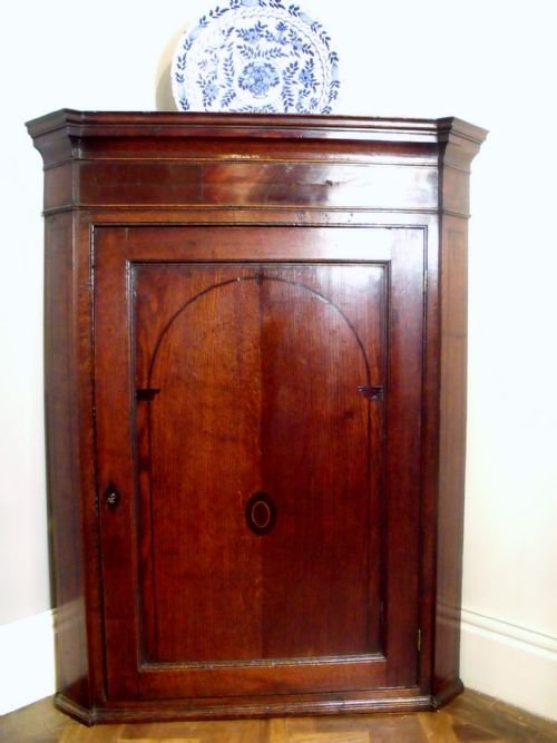 George III Oak Corner Cupboard