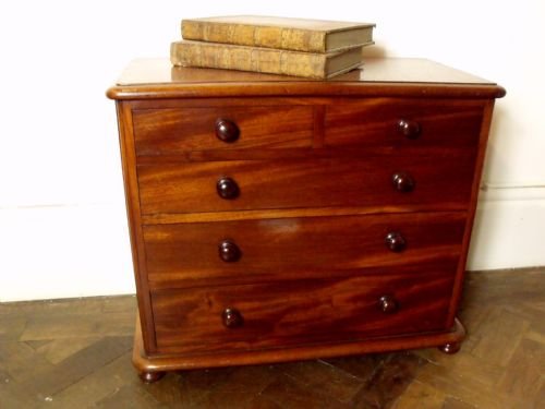 19th C Mahogany Miniature Chest of Drawers