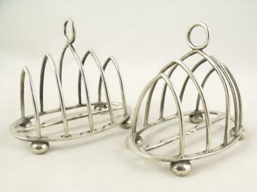 Pair of Silver Toast Racks