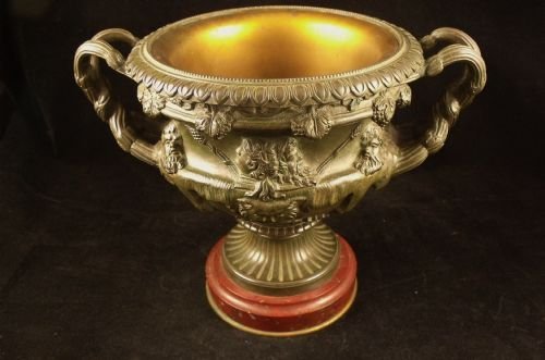 Mid 19th C Bronze Vase or Tazza