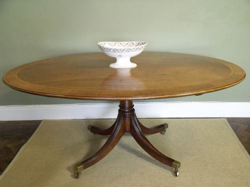 19th C Mahogany Oval Dining Table