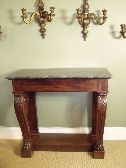 Marble Topped Console Table