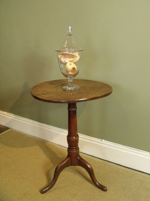George III Oak and Fruitwood Tripod Table