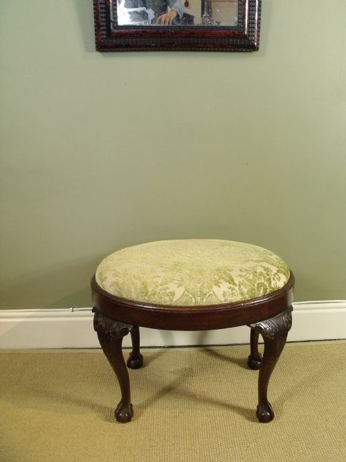 19th C Walnut Stool