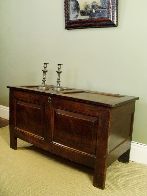 18th C Panelled Oak Coffer