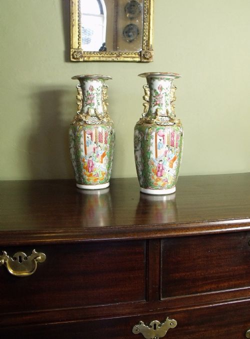 Pair of 19th C Chinese Vases